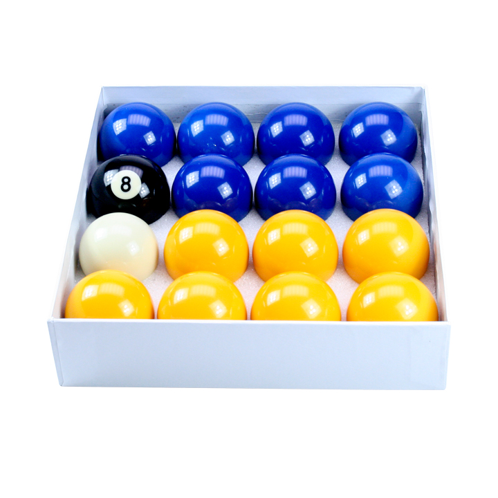 Blue & Yellow Standard 2” Ball Set With 1 7/8” Cue Ball